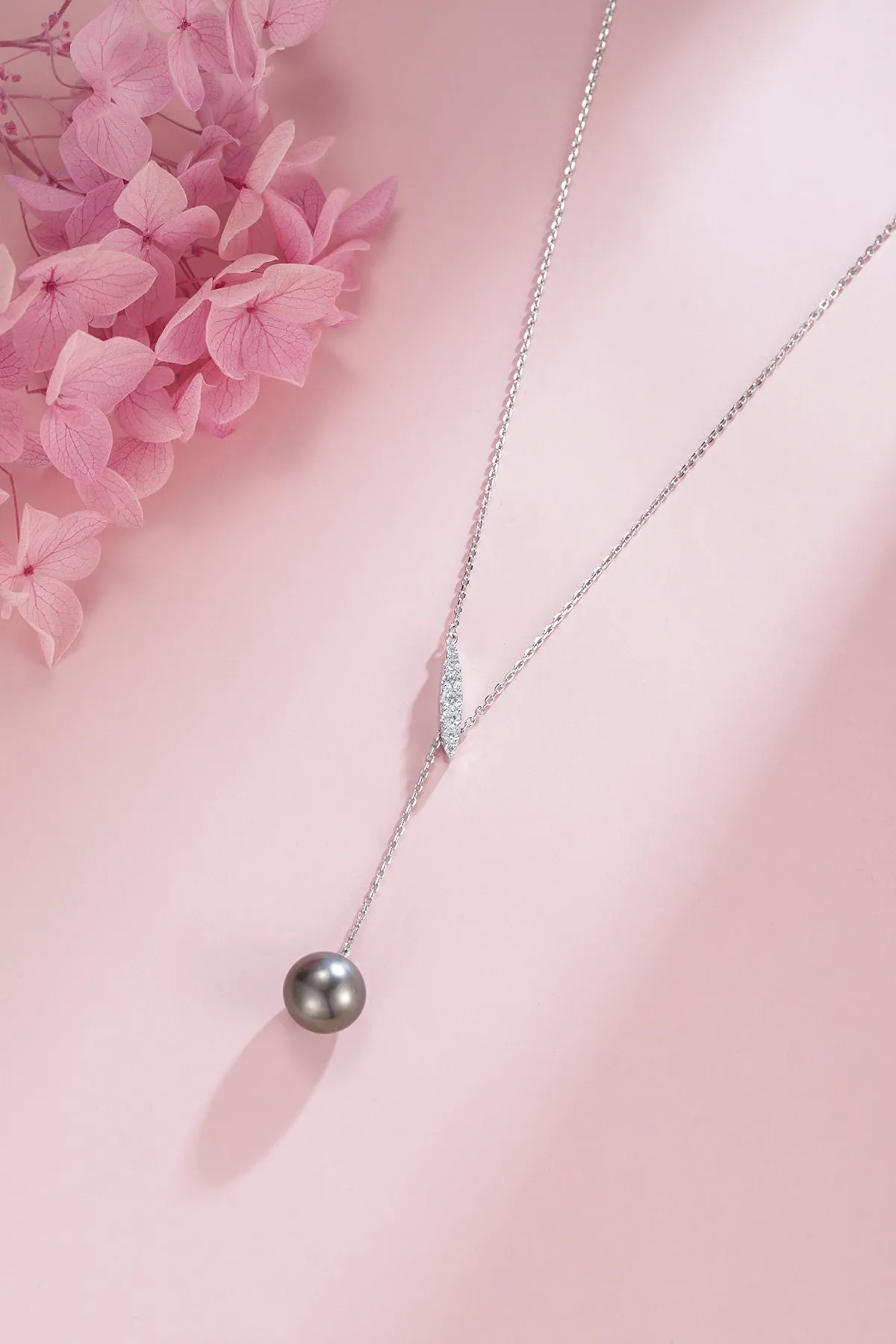 11-12mm Tahitian Pearl Y-Knot Necklace