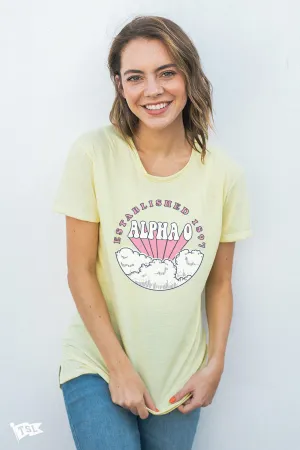 Alpha Omicron Pi Dream On Scoop Tee