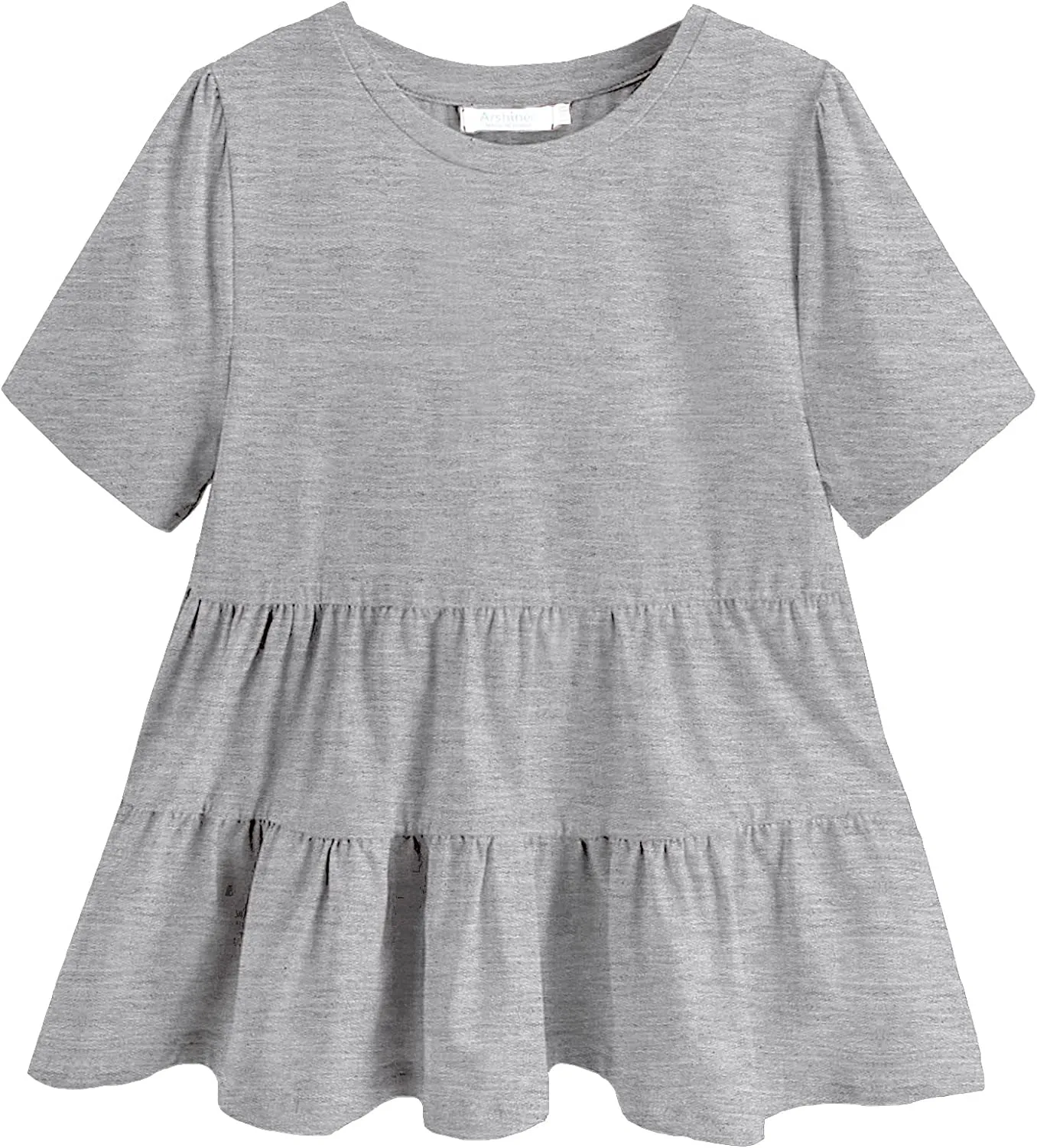 Arshiner Girl's Peplum Tops Short Sleeve T Shirts