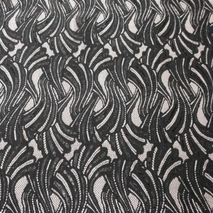 Black Waves Classic Chantilly French Alençon Lace