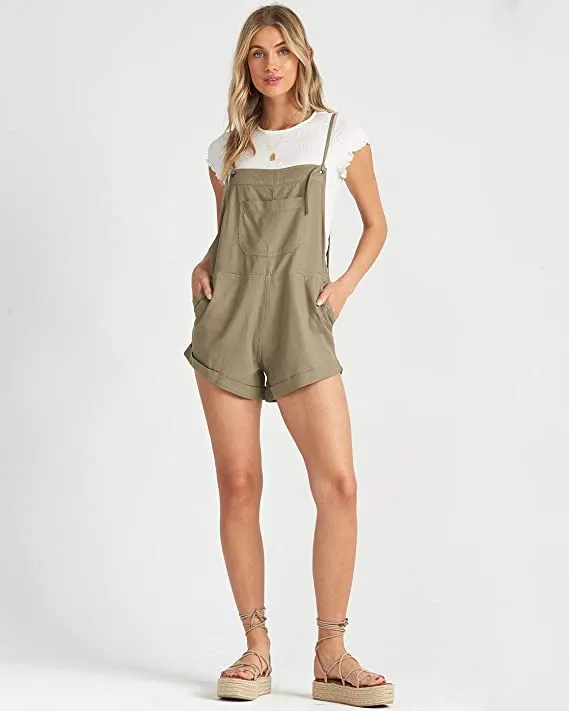 Black White Wild Pursuit Short Overall - Billabong