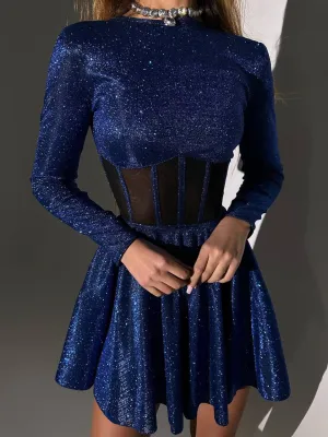 Blue mini dress “Luminous”