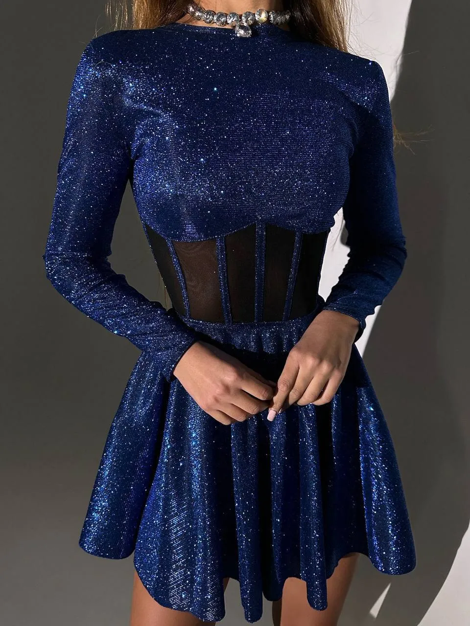 Blue mini dress “Luminous”