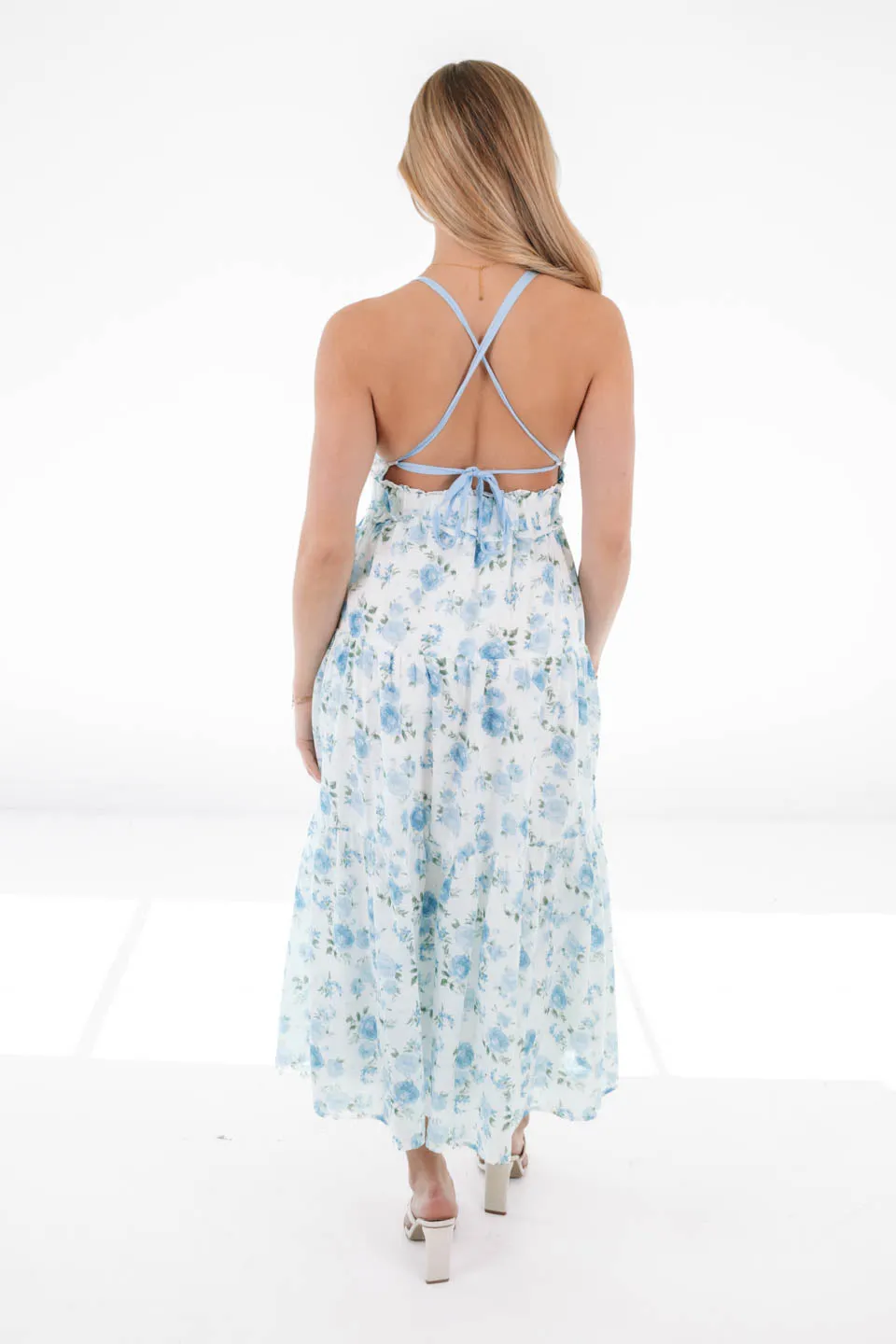 Brightly Breezy Midi Dress - White