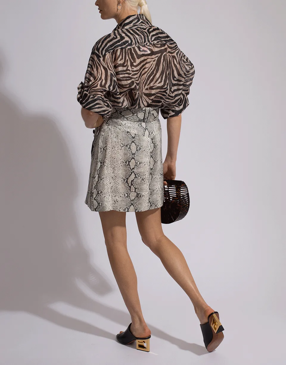 Corsage Safari Mini Skirt
