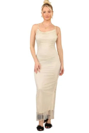 Diamante Net Dress heavy luxury