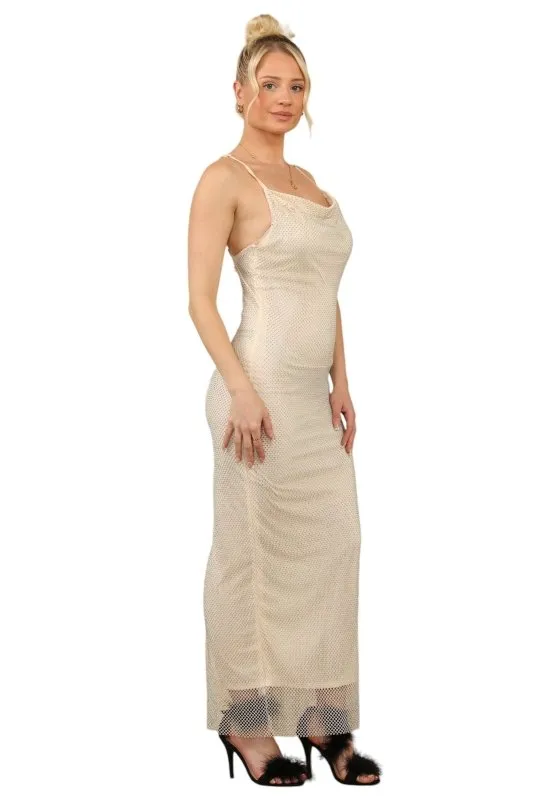 Diamante Net Dress heavy luxury