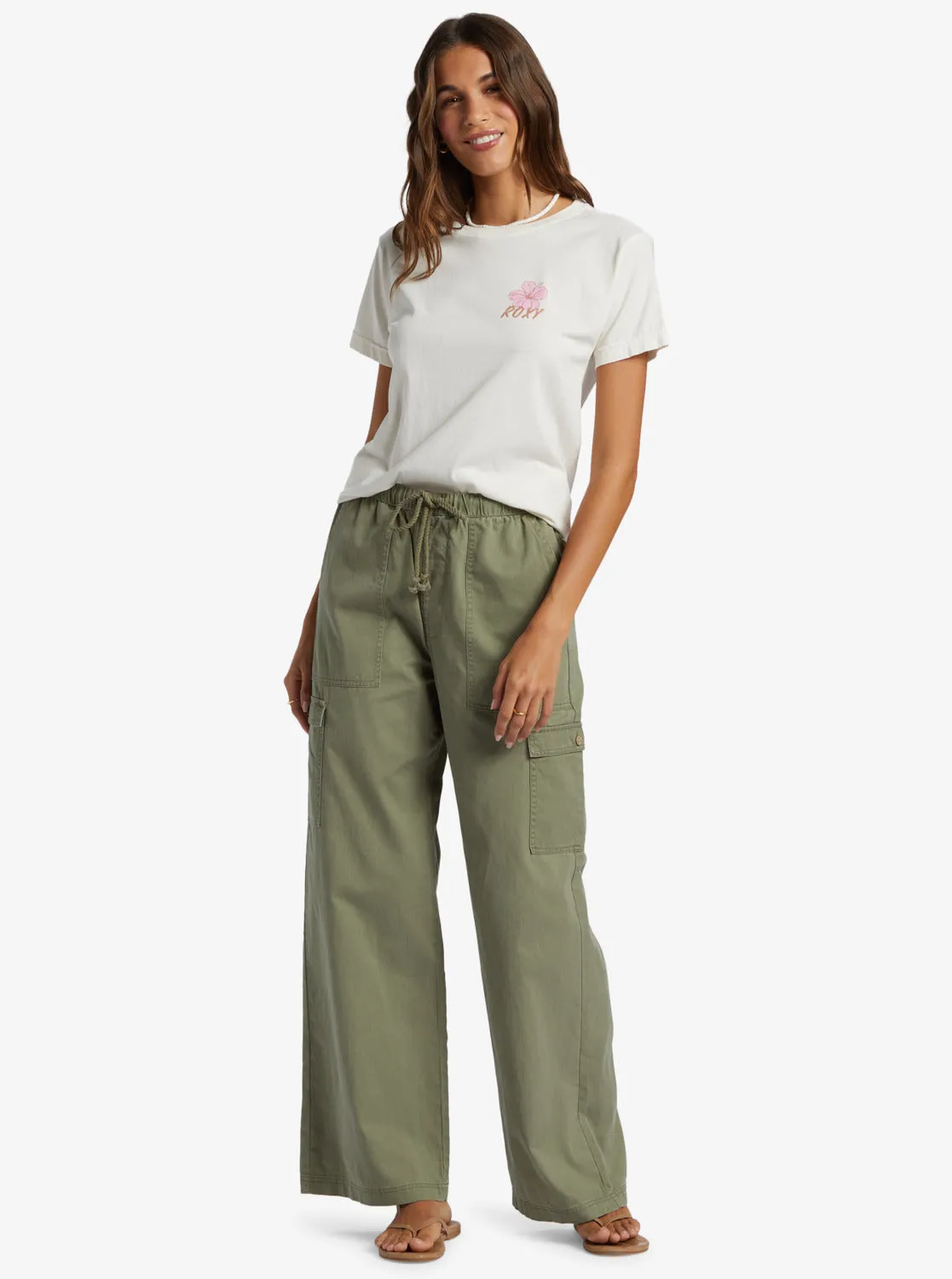 Hibiscus Paradise Boyfriend T-Shirt - Egret