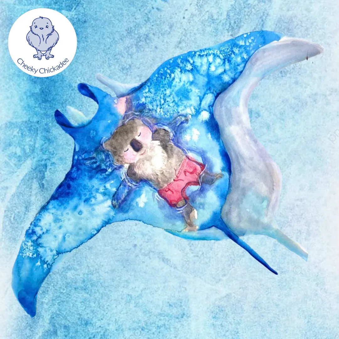 Manta Ray Koala Short Leg Playsuit