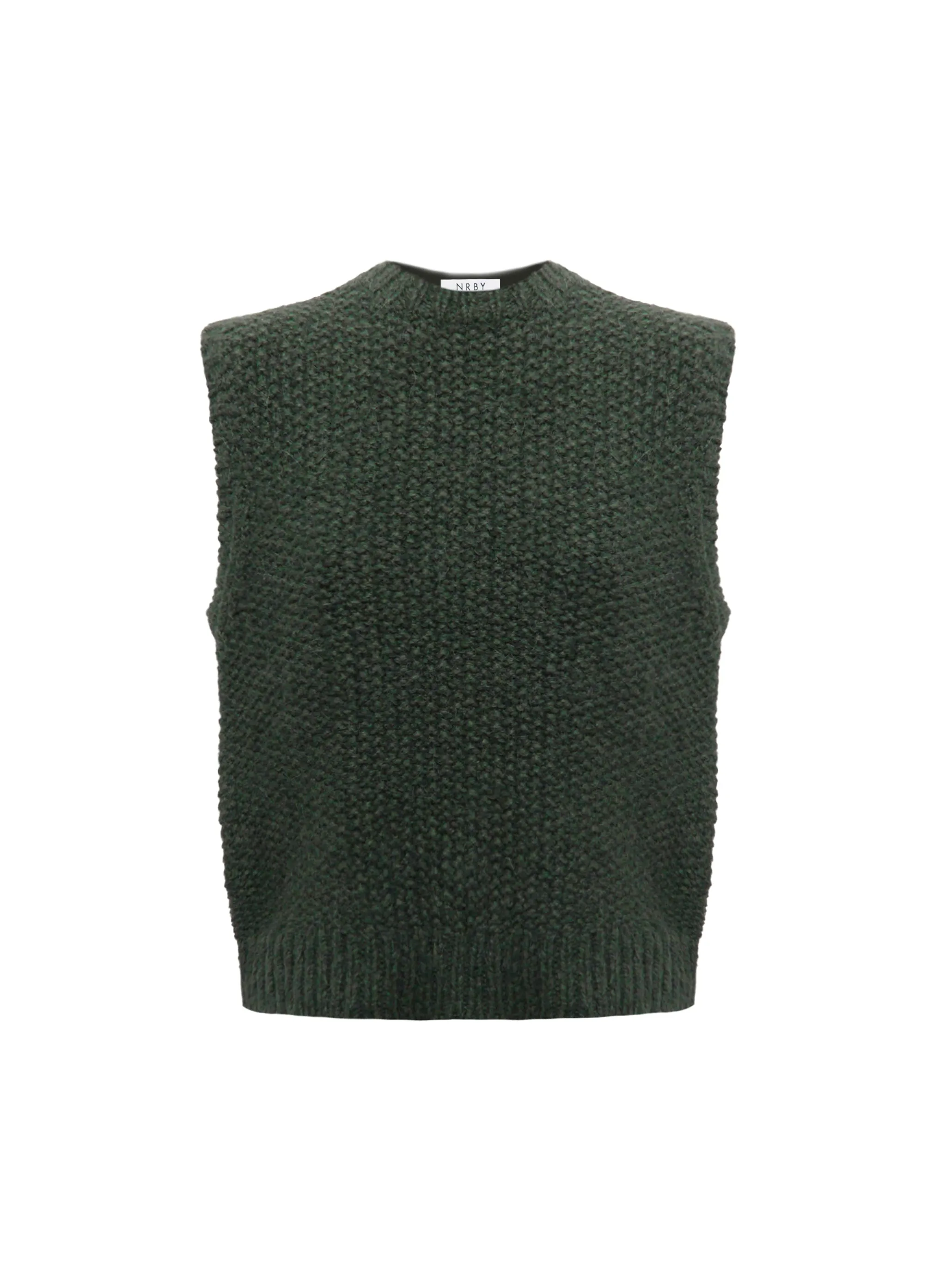 Mariah alpaca blend moss stitch tank - Khaki