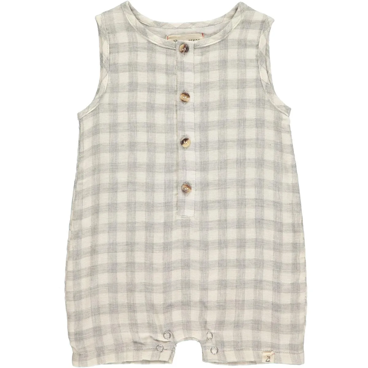 Me & Henry Gossan Playsuit in Grey Gingham