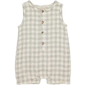 Me & Henry Gossan Playsuit in Grey Gingham