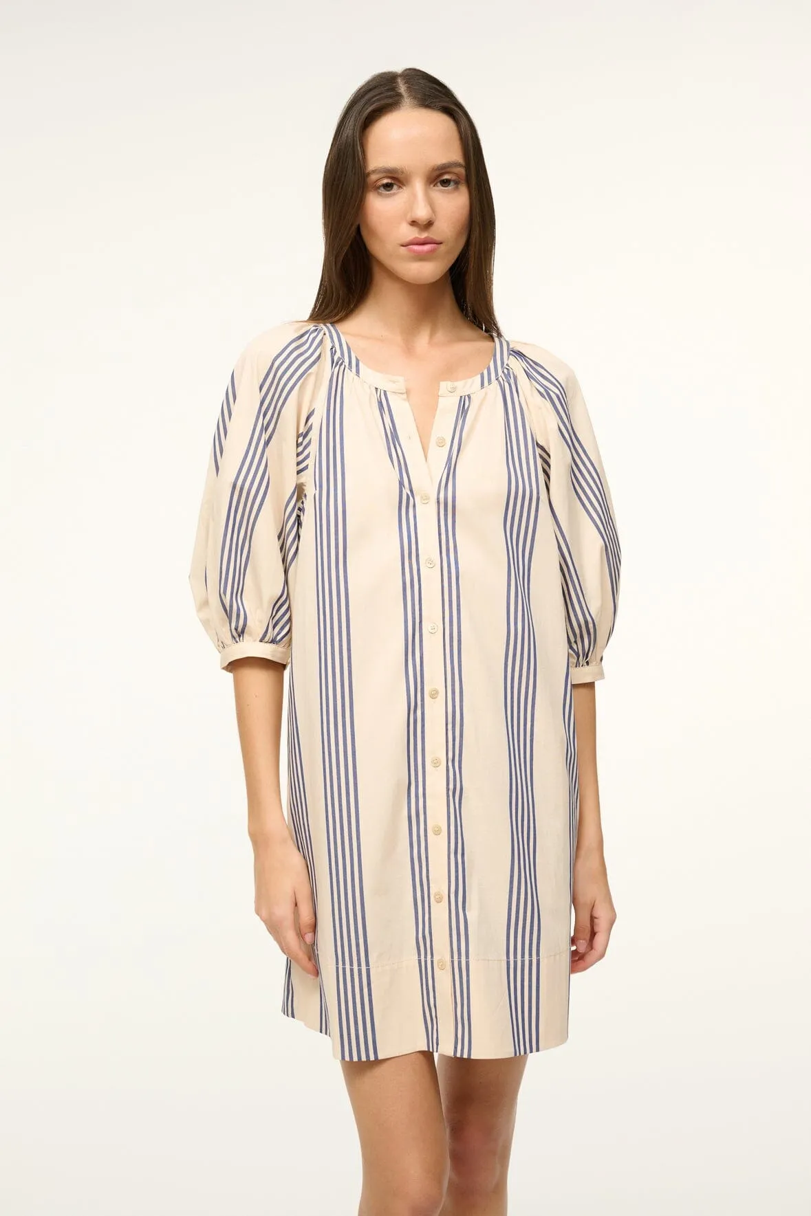 MINI VINCENT DRESS | MARINE BAYADERE STRIPE