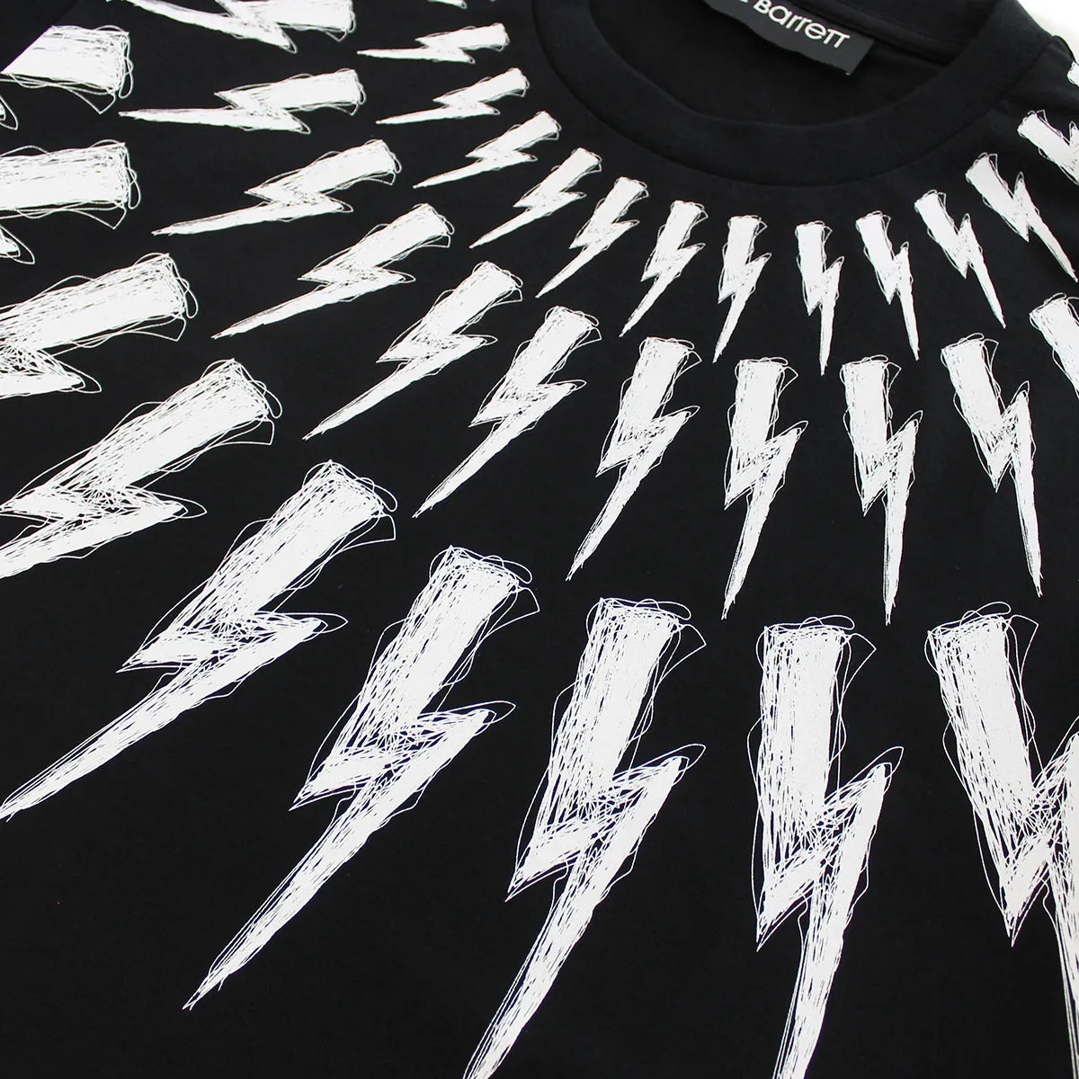 Neil Barrett - Scribbled Bolt T-Shirt in Black