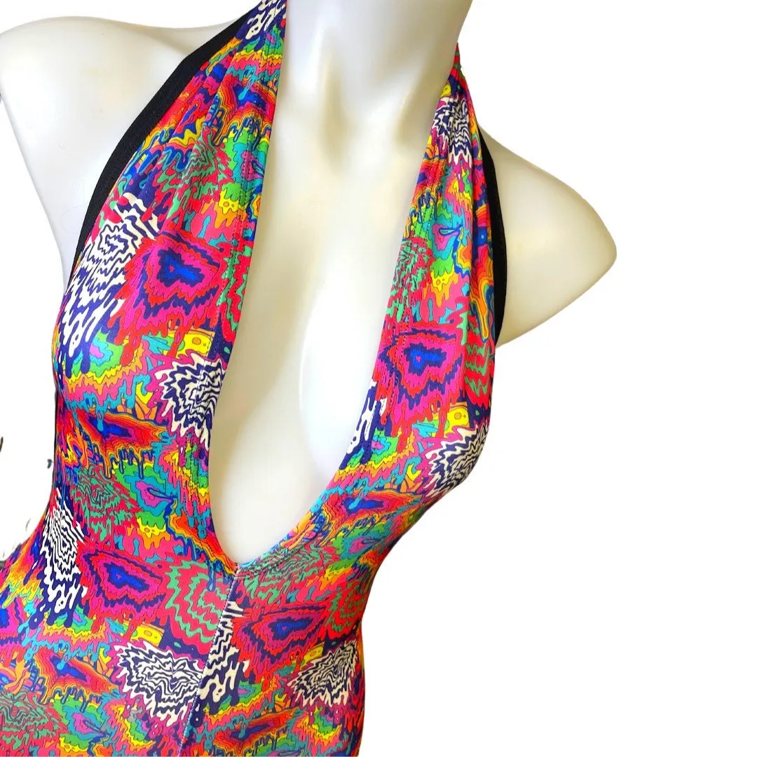 RAINBOW MELT | Playsuit | Halter Romper | Festival Outfit | Rave Jumpsuit | Boho