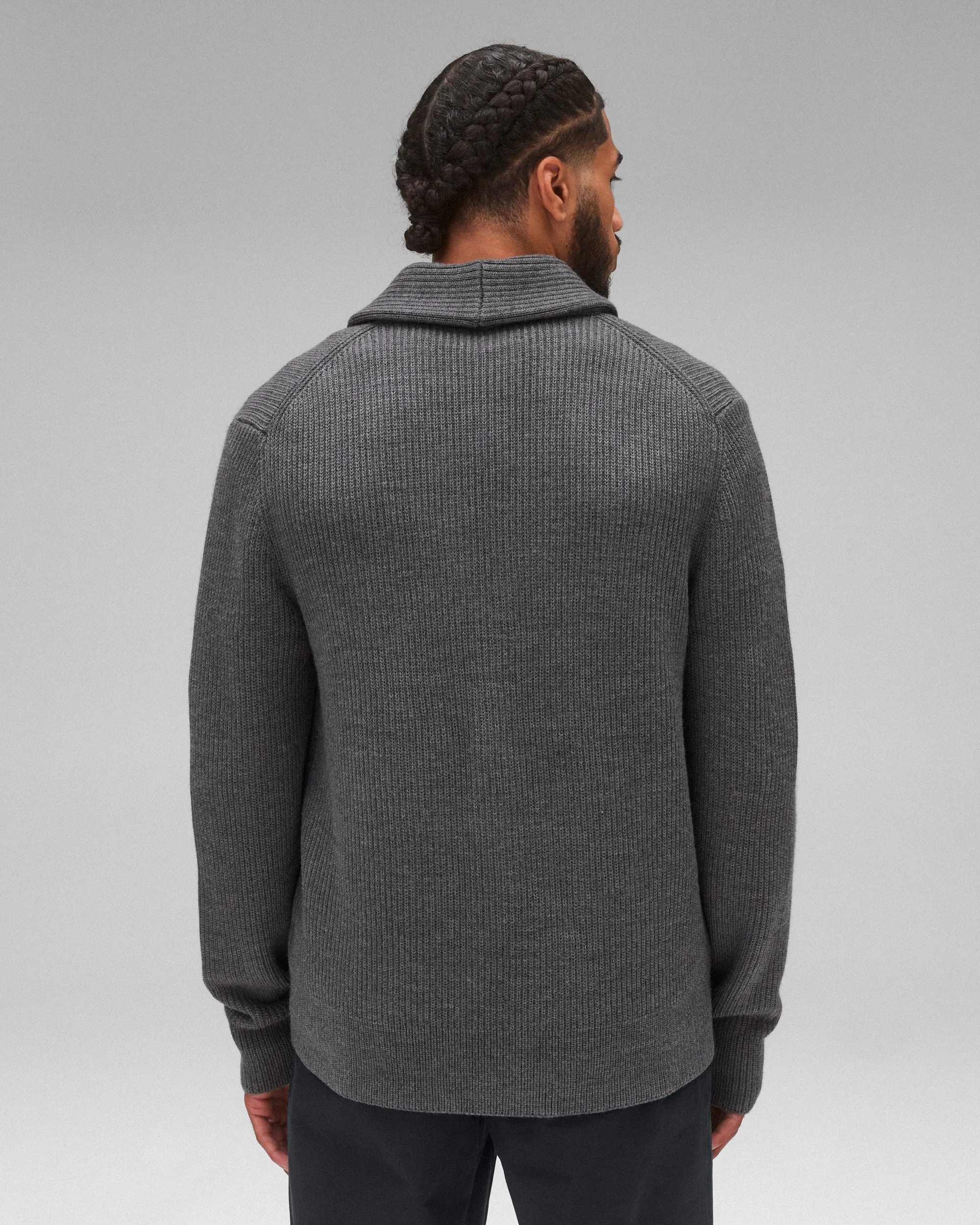 REIGNING CHAMP MERINO RIB VINNIE SHAWL CARDIGAN - 2 COLORS
