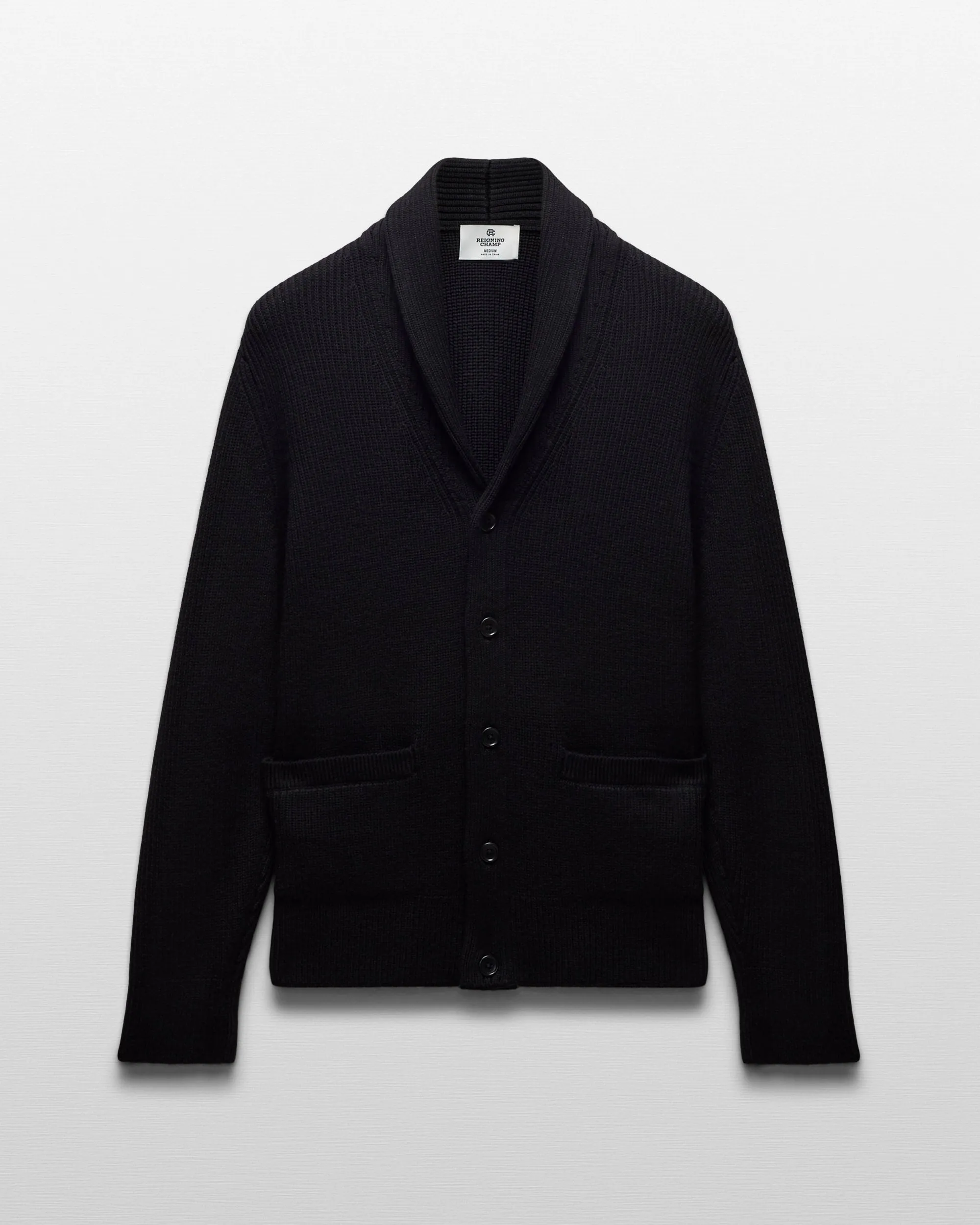 REIGNING CHAMP MERINO RIB VINNIE SHAWL CARDIGAN - 2 COLORS