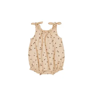 Rylee   Cru Shoulder Tie Bubble Onesie - Shell Ditsy
