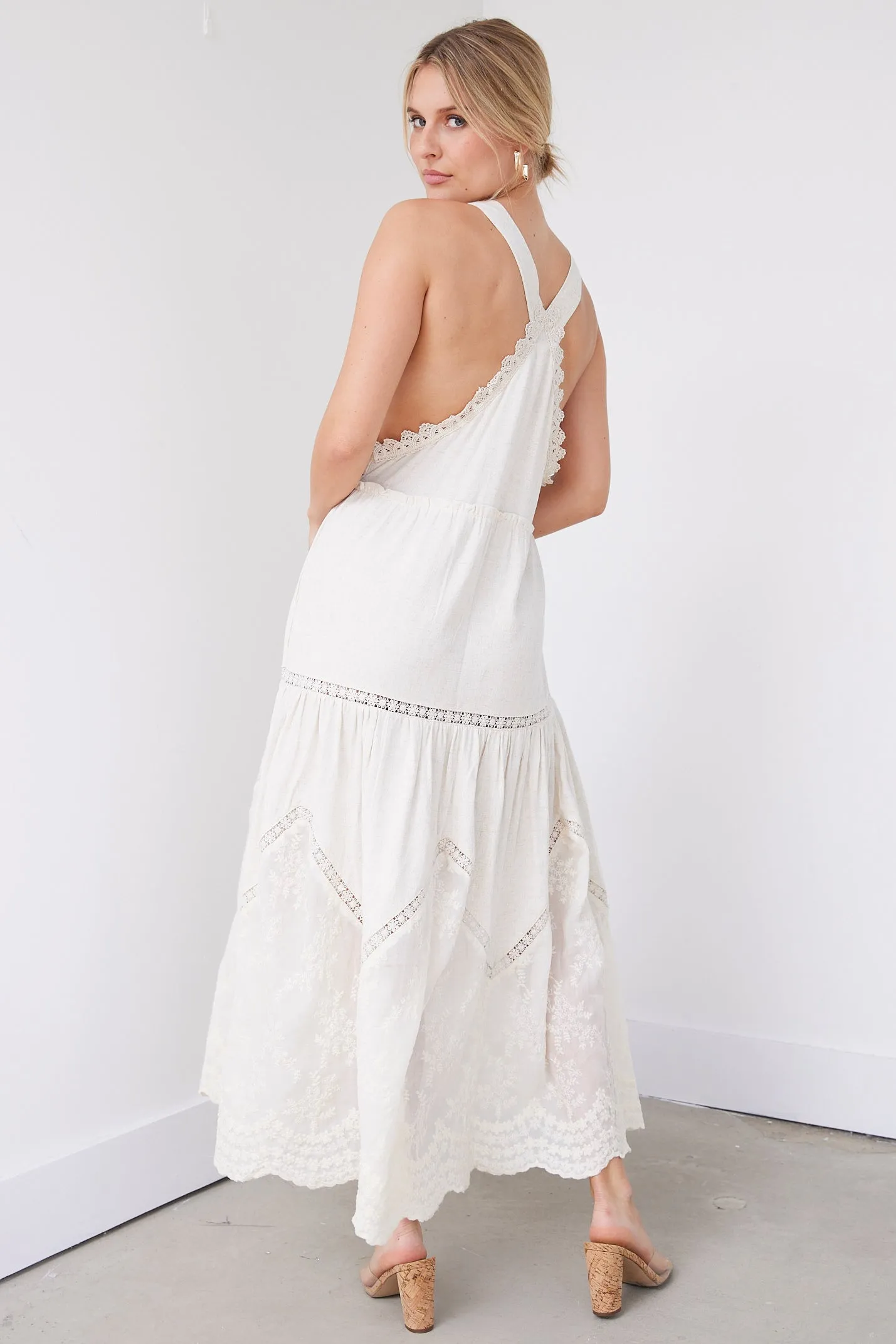 SALE - Isabelle Lace Detail Maxi Dress