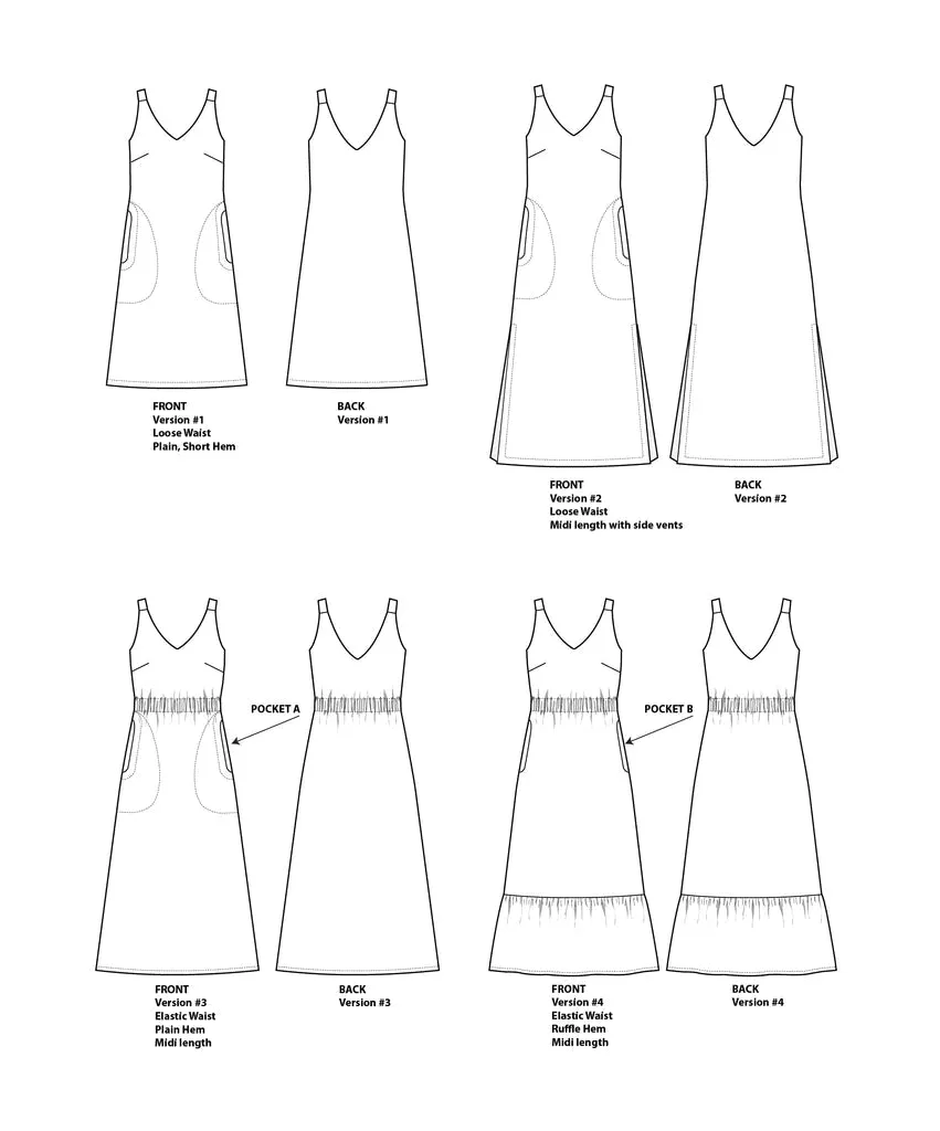 Sauvie Sun Dress, Curvy Fit - Sew House Seven
