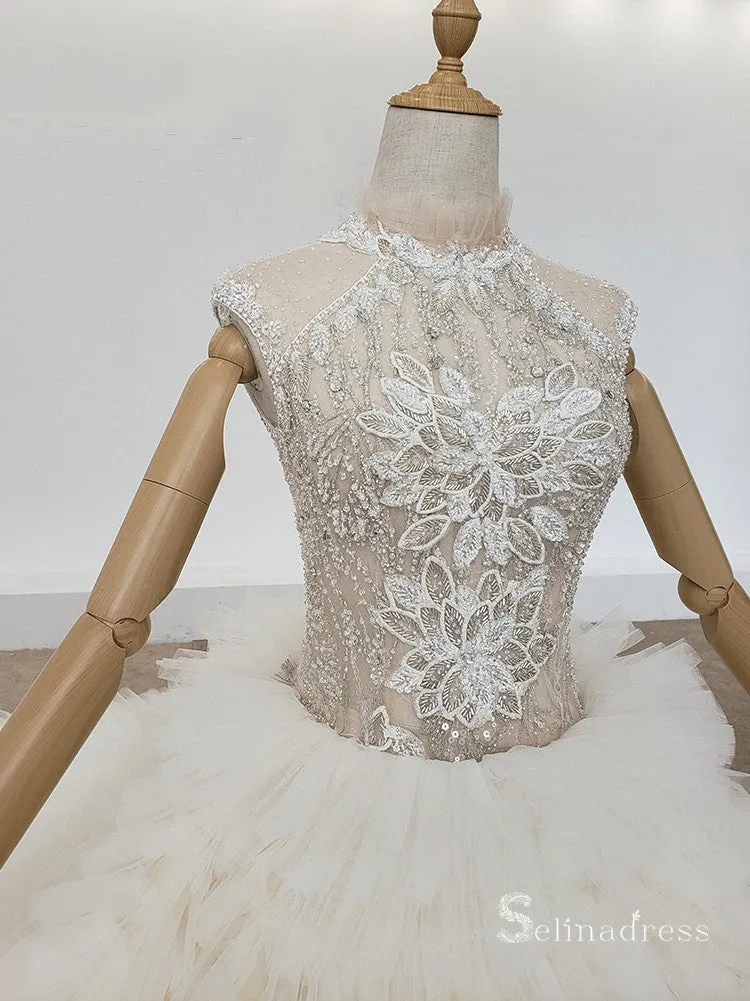 Selinadress illusion Princess Wedding Dress Star Network Luxury Wedding Gowns SDW003