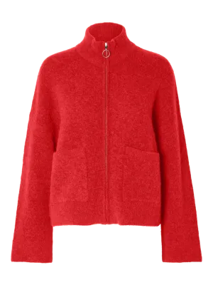 SLFSIA Knit Cardigan - Flame Scarlet