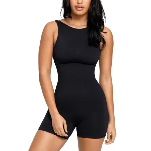 Sooslick Jumpsuit for Women Tummy Control Seamless High Neck Playsuit | Open Back One Piece Sleeveless Yoga Workout Romper