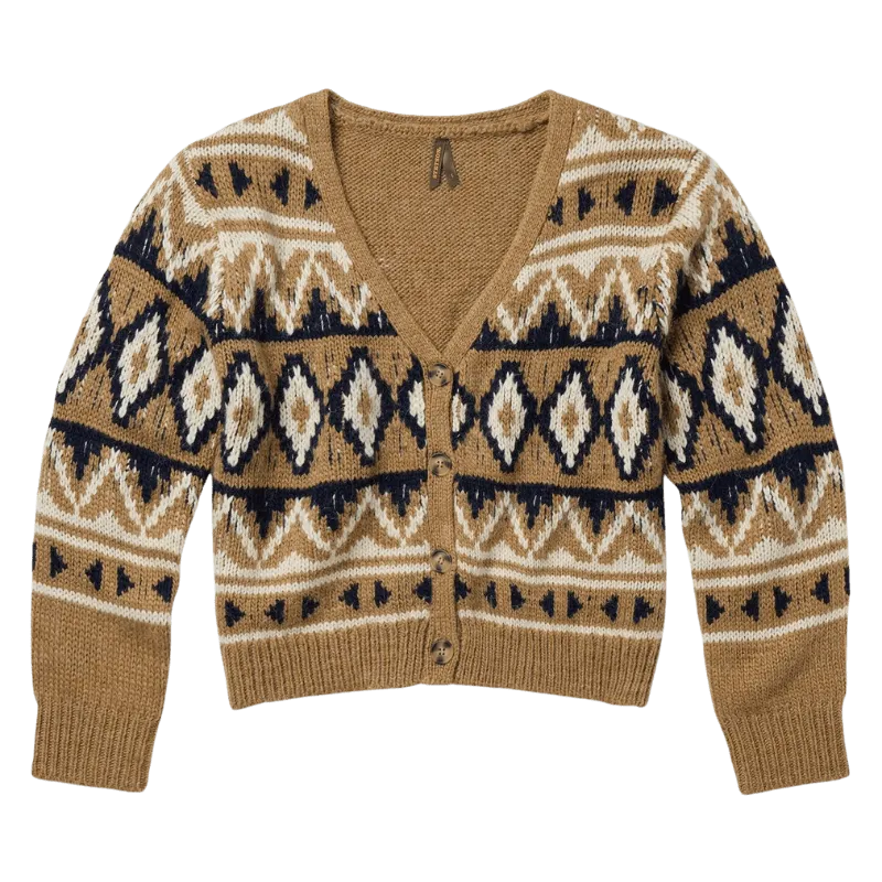 Stetson Women's Gold Aztec Long Sleeve Cardigan 11-027-0539-7040 YE