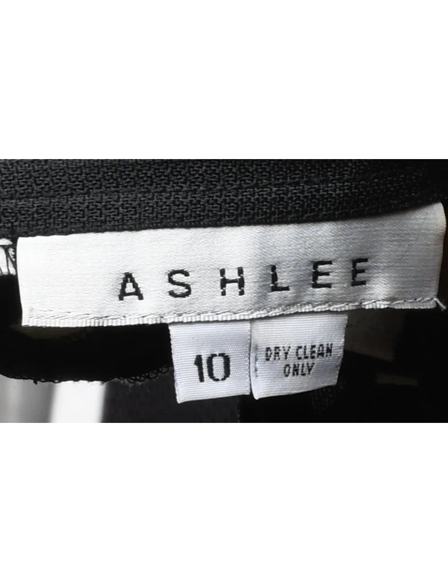 Striped Black & White Sheer Detail 1990s Jumpsuit - S