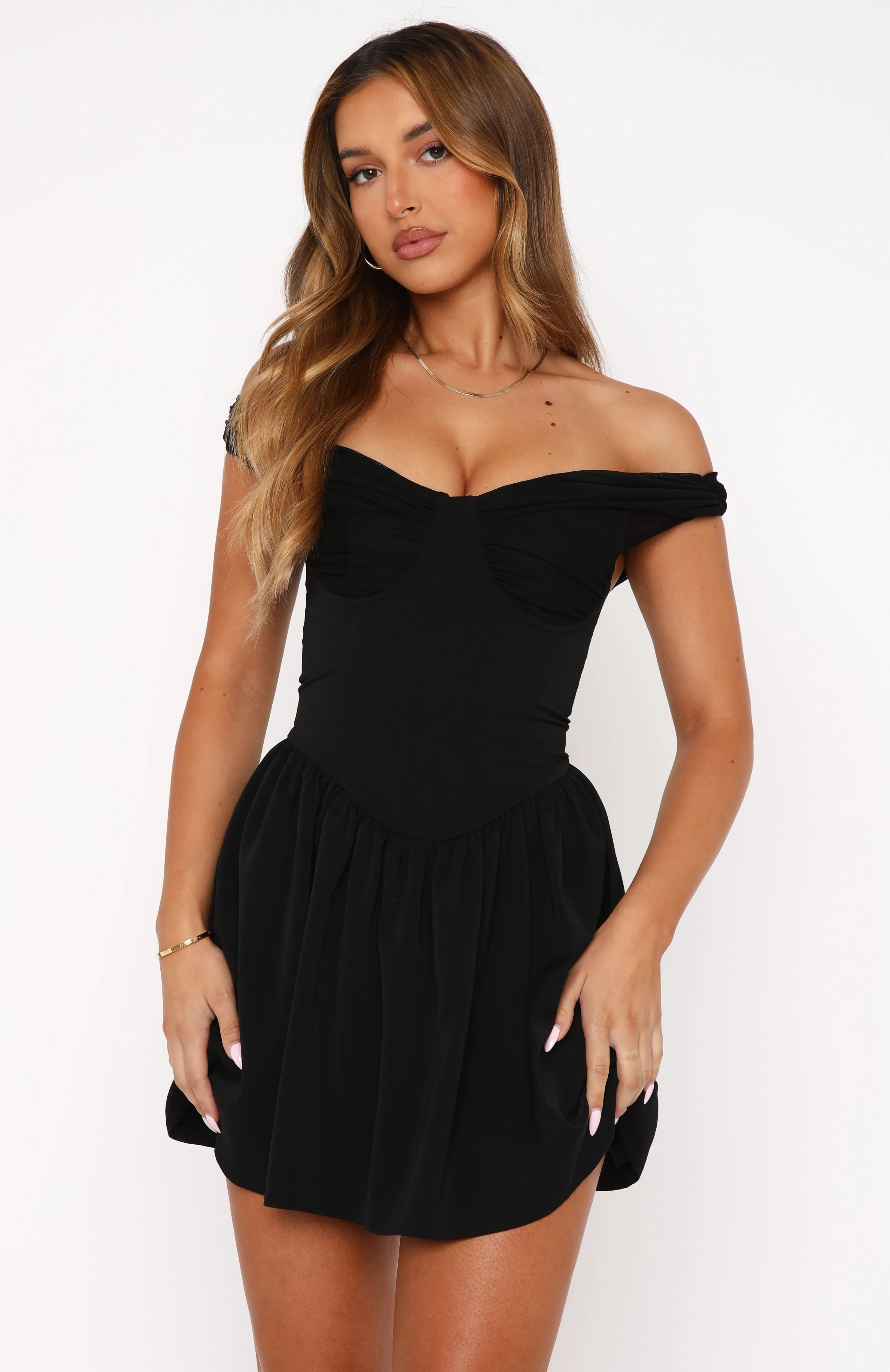 Taking So Long Mini Dress Black