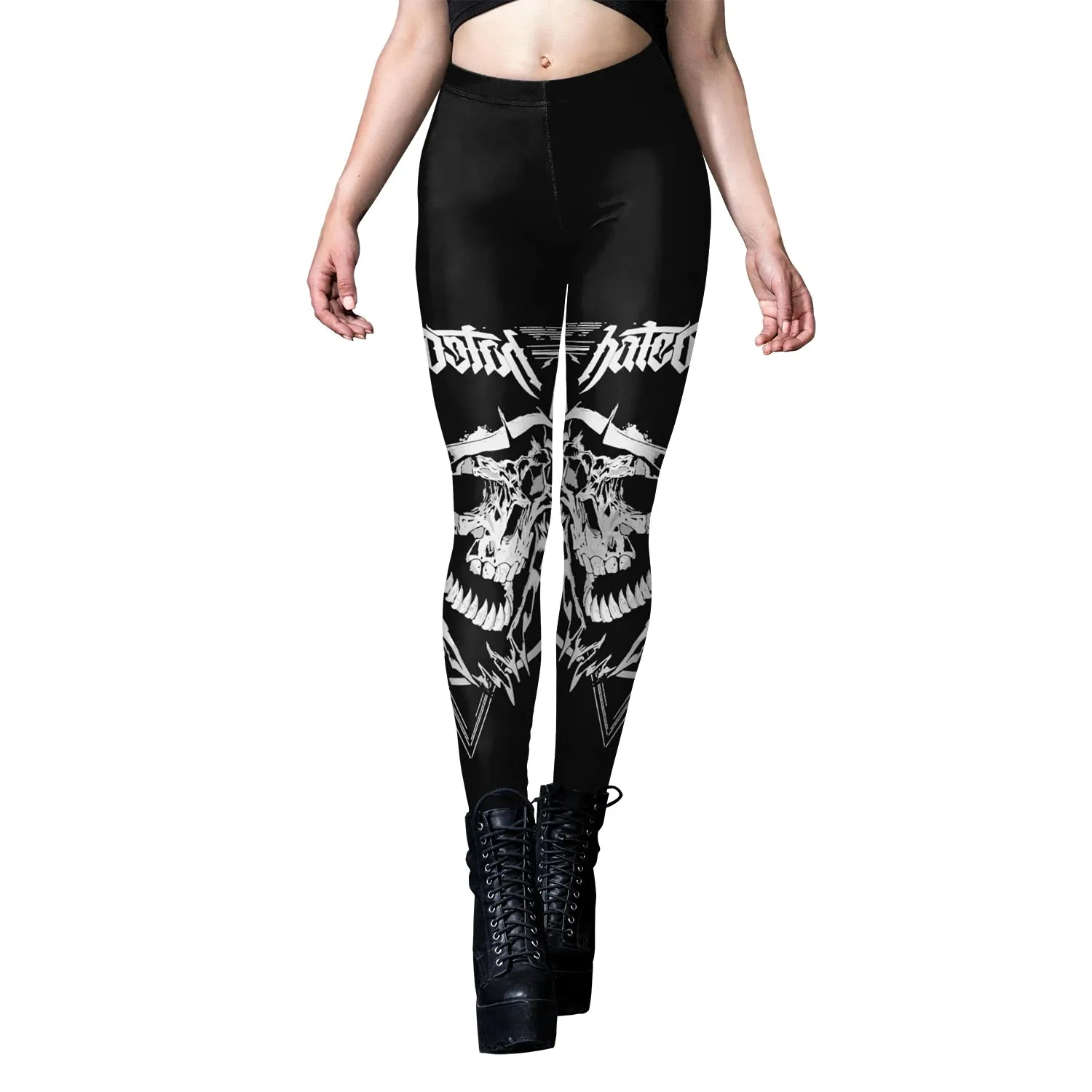 VIP Fashion Woman Gothic Leggings Sexy Steampunk Print Pants