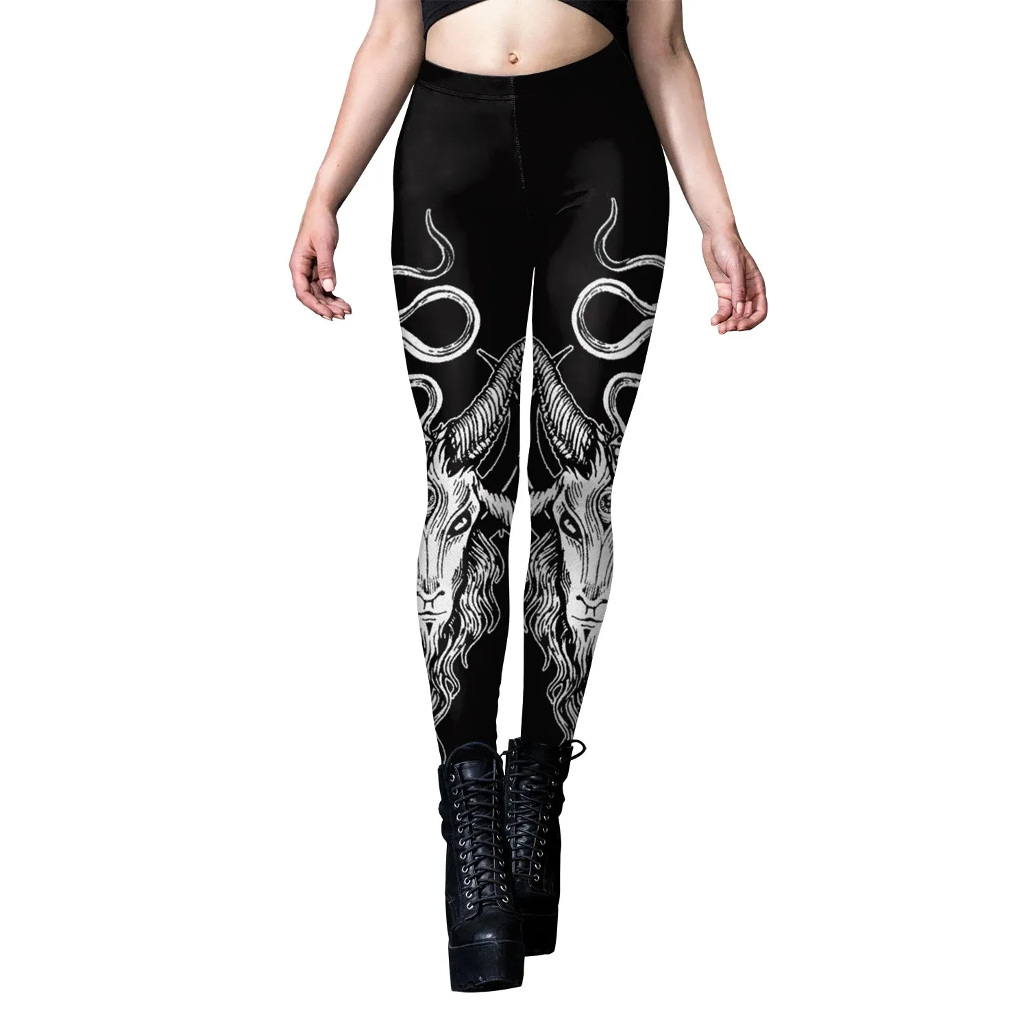 VIP Fashion Woman Gothic Leggings Sexy Steampunk Print Pants