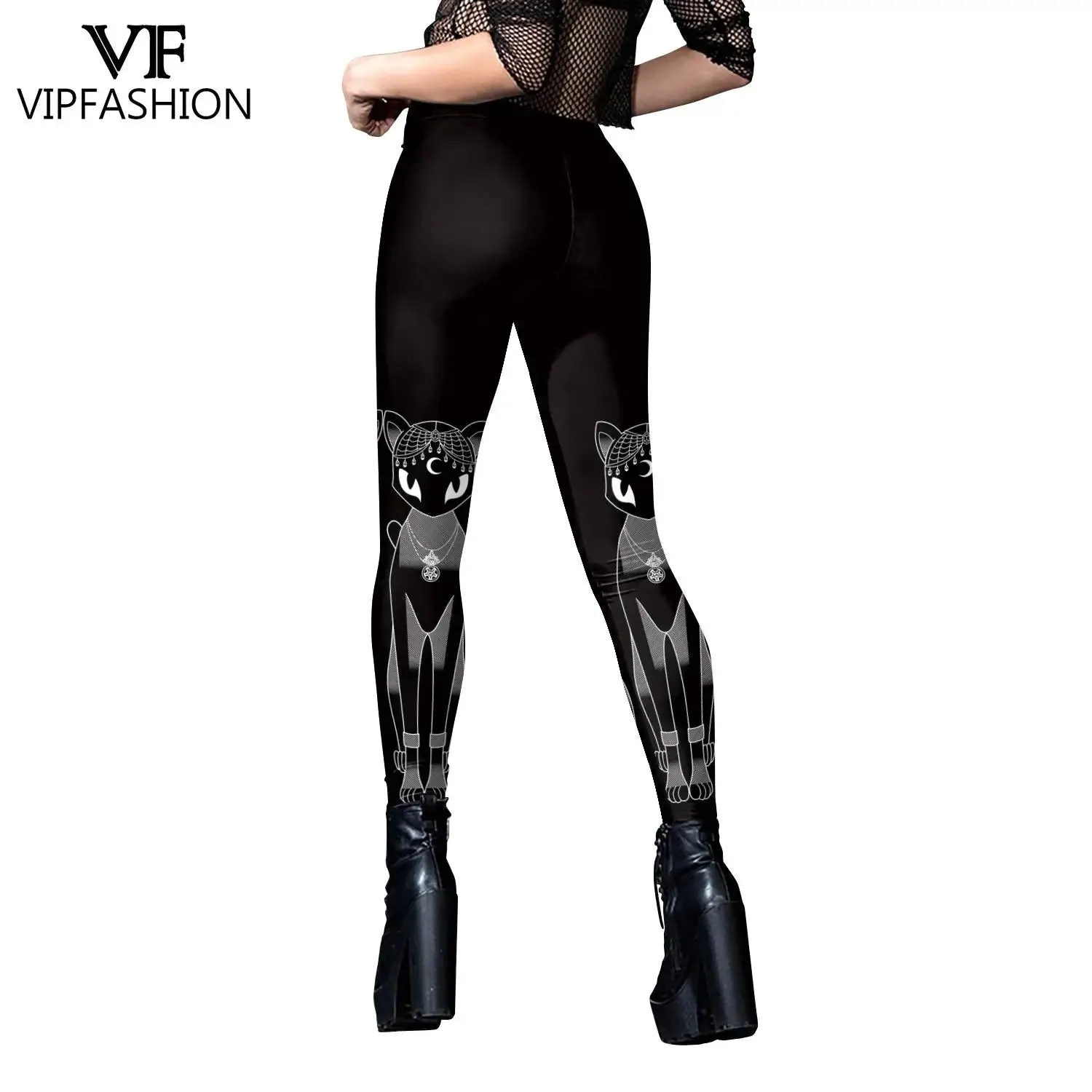 VIP Fashion Woman Gothic Leggings Sexy Steampunk Print Pants