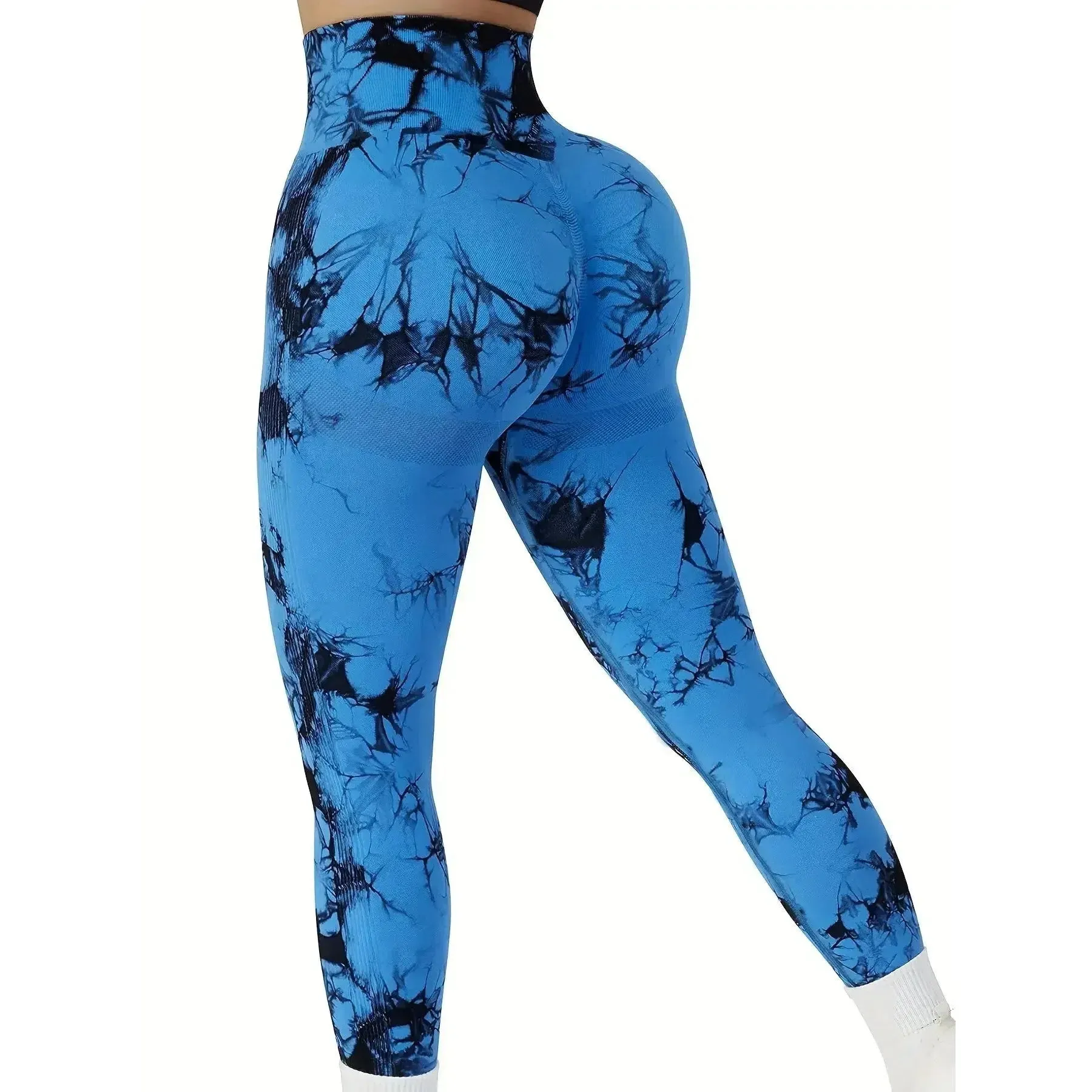 Women's Tie-Dye Seamless Peach Butt High Waist Butt Pants Stretch Fitness Yoga Pants