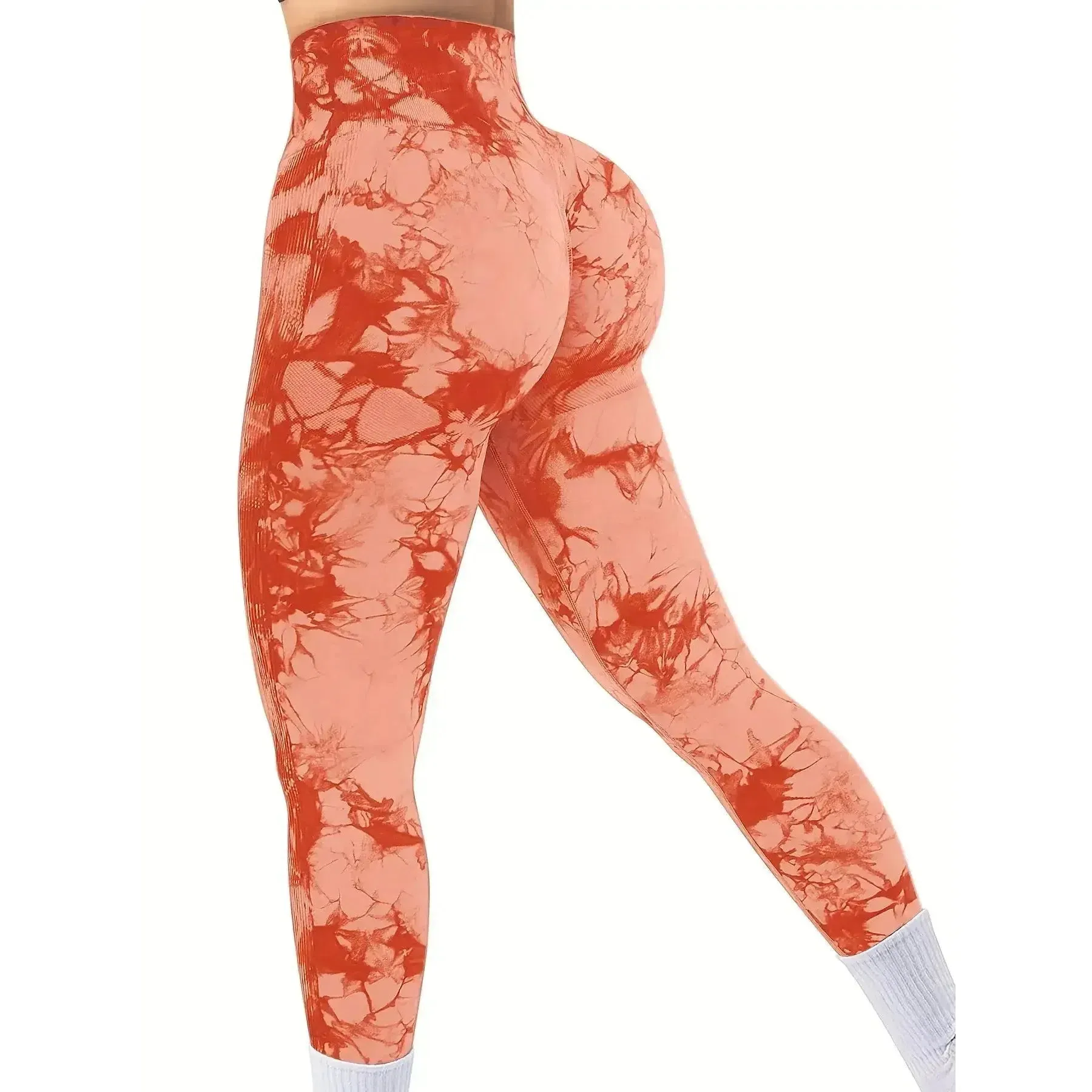 Women's Tie-Dye Seamless Peach Butt High Waist Butt Pants Stretch Fitness Yoga Pants